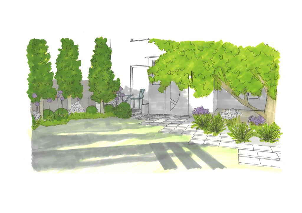 Jardin réalisé par Jardins Appliqués_Moderne_Graphique_et_Végétal_Esquisse_3